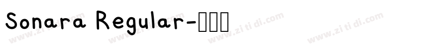 Sonara Regular字体转换